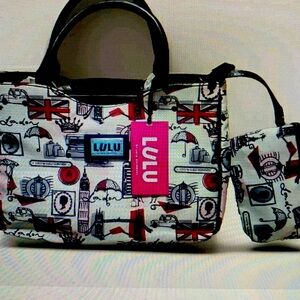Lulu Guinness Purse White City Tote Bag With Coin Purse New With Tags